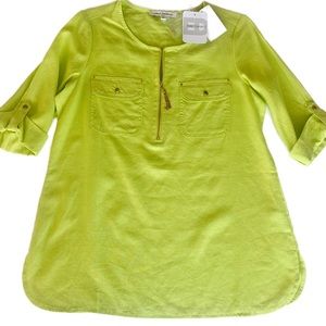 Emily Daniel’s Zip Front Blouse Size Small